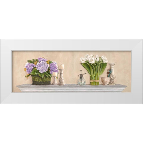 Memoires du jardin White Modern Wood Framed Art Print by Dellal, Remy