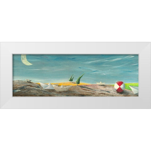 Rotolando verso Sud White Modern Wood Framed Art Print by Larotonda, Donato