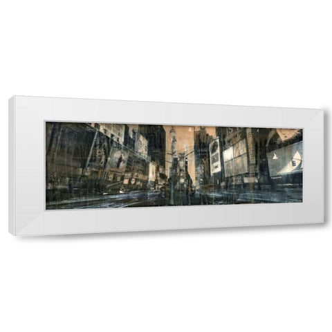Times Square 1 White Modern Wood Framed Art Print by Moschetta, Dario