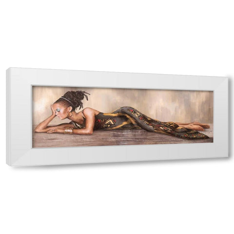 Beaute d Afrique White Modern Wood Framed Art Print by Duval, Sonya