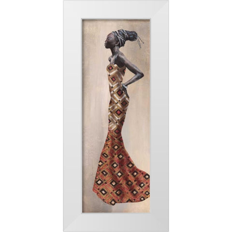 Princesse d Afrique White Modern Wood Framed Art Print by Duval, Sonya