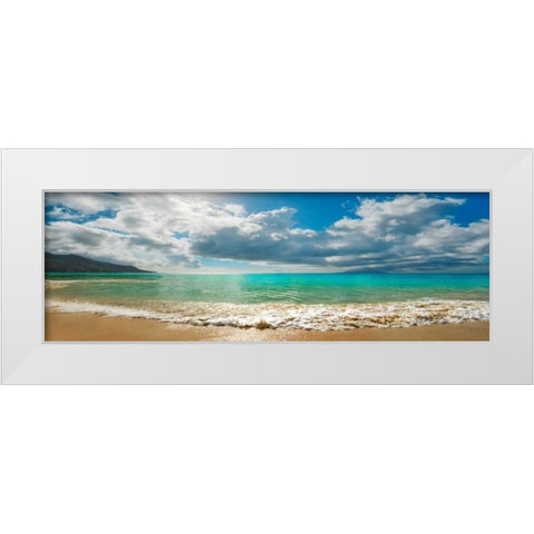 Baie Beau Vallon, Mahe, Seychelles White Modern Wood Framed Art Print by Krahmer, Frank