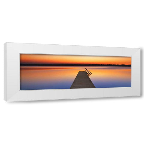 Boardwalk, Bavaria, Germany White Modern Wood Framed Art Print by Krahmer, Frank