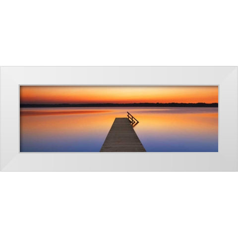 Boardwalk, Bavaria, Germany White Modern Wood Framed Art Print by Krahmer, Frank