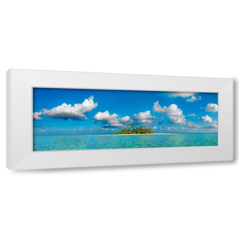 South Male Atoll, Maldives White Modern Wood Framed Art Print by Krahmer, Frank