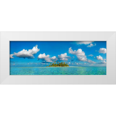 South Male Atoll, Maldives White Modern Wood Framed Art Print by Krahmer, Frank
