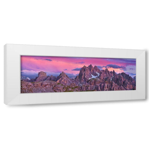 Cadini di Misurina- Dolomites White Modern Wood Framed Art Print by Krahmer, Frank