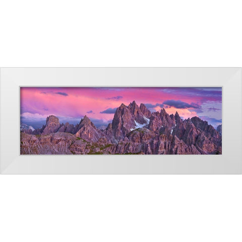 Cadini di Misurina- Dolomites White Modern Wood Framed Art Print by Krahmer, Frank