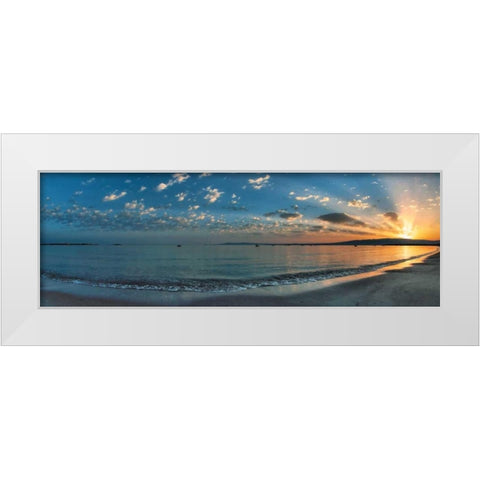Alba sul Mediterraneo White Modern Wood Framed Art Print by Ferrua, Fulvio