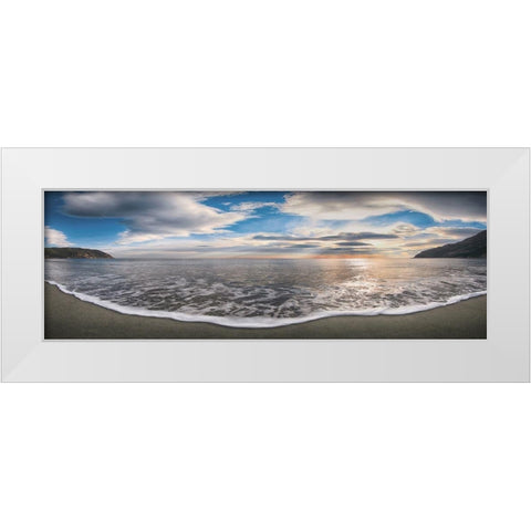 Onda del mattino White Modern Wood Framed Art Print by Fulvio, Ferrua