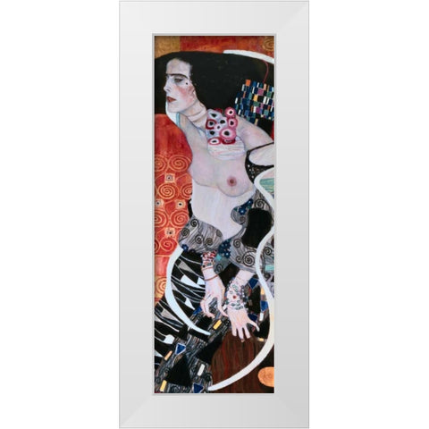 Salome White Modern Wood Framed Art Print by Klimt, Gustav