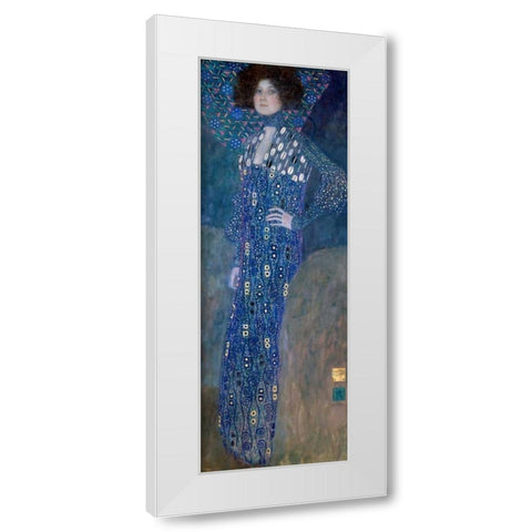 Emilie Louise FlÃ¶ge White Modern Wood Framed Art Print by Klimt, Gustav