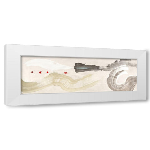 Vibrating Waves White Modern Wood Framed Art Print by Ikeda, Haru