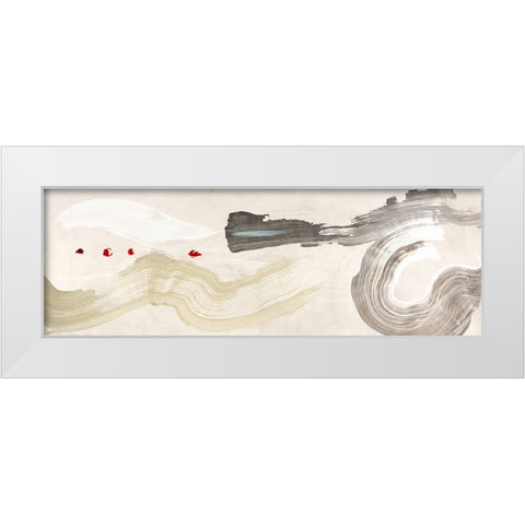Vibrating Waves White Modern Wood Framed Art Print by Ikeda, Haru