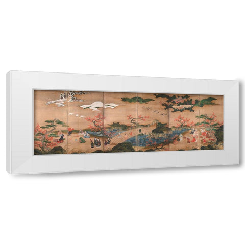 Maple Viewers White Modern Wood Framed Art Print by Hideyori, Kano