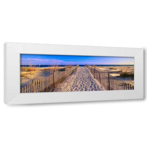 Pathway to the Beach, Florida, USA White Modern Wood Framed Art Print by Sohm , Joseph