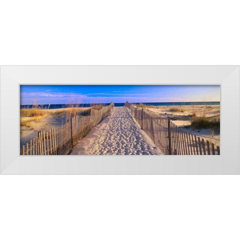 Pathway to the Beach, Florida, USA White Modern Wood Framed Art Print by Sohm , Joseph