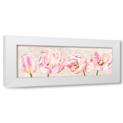 Classic Tulips White Modern Wood Framed Art Print by Jenny, Thomlinson
