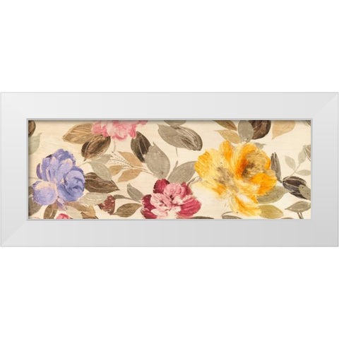 Velvet Flowers Parade White Modern Wood Framed Art Print by Parr, Kelly