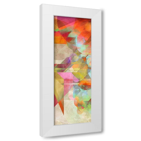 Colorfall I White Modern Wood Framed Art Print by Kaj, Rama