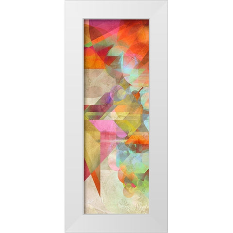 Colorfall I White Modern Wood Framed Art Print by Kaj, Rama