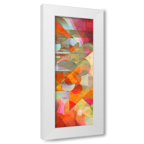 Colorfall II White Modern Wood Framed Art Print by Kaj, Rama