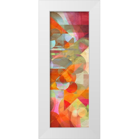 Colorfall II White Modern Wood Framed Art Print by Kaj, Rama