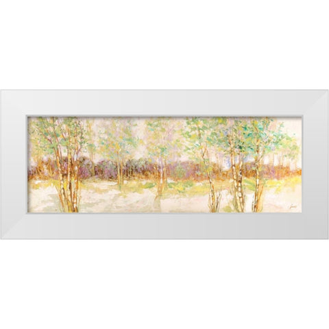 Bosco di betulle I White Modern Wood Framed Art Print by Lucas