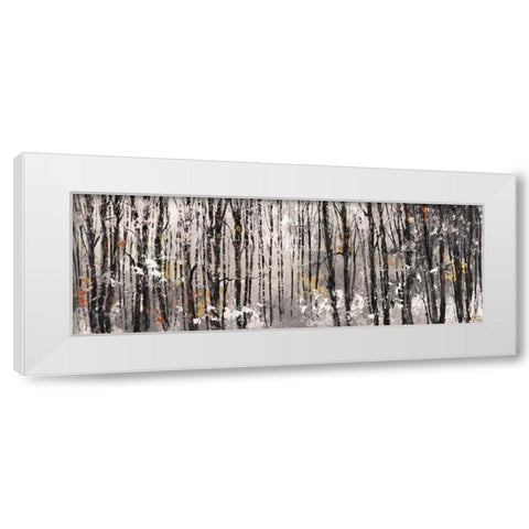 Bosco al mattino White Modern Wood Framed Art Print by Lucas