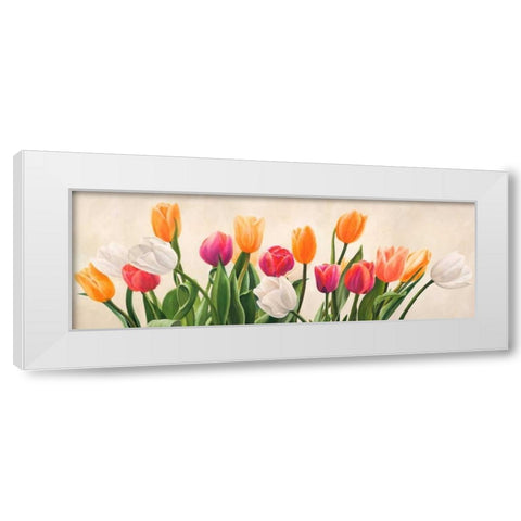 Nel mio giardino White Modern Wood Framed Art Print by Villa, Luca