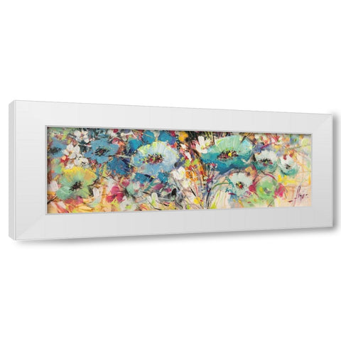 Campo di fiori in Primavera II (detail) White Modern Wood Framed Art Print by Florio, Luigi