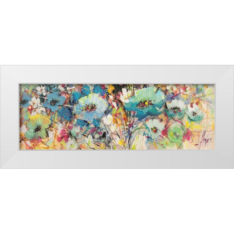 Campo di fiori in Primavera II (detail) White Modern Wood Framed Art Print by Florio, Luigi