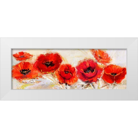 Fiori d agosto White Modern Wood Framed Art Print by Florio, Luigi