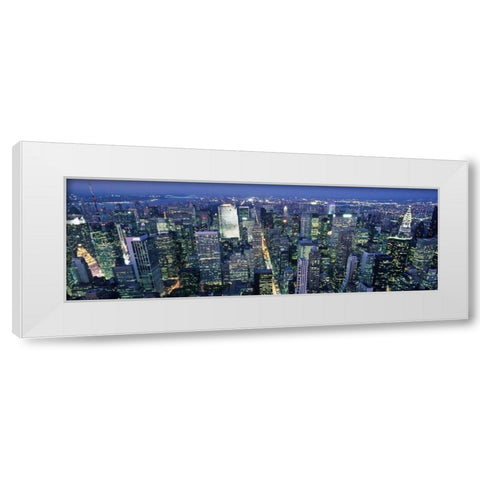 Fifth avenue and Midtown Manhattan, NYC (detail) White Modern Wood Framed Art Print by Setboun, Michel