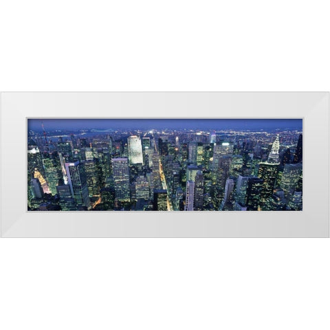 Fifth avenue and Midtown Manhattan, NYC (detail) White Modern Wood Framed Art Print by Setboun, Michel