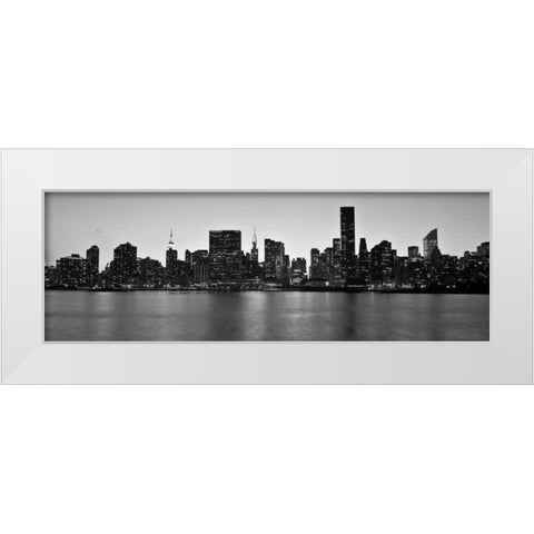 Midtown Manhattan skyline, NYC White Modern Wood Framed Art Print by Setboun, Michel