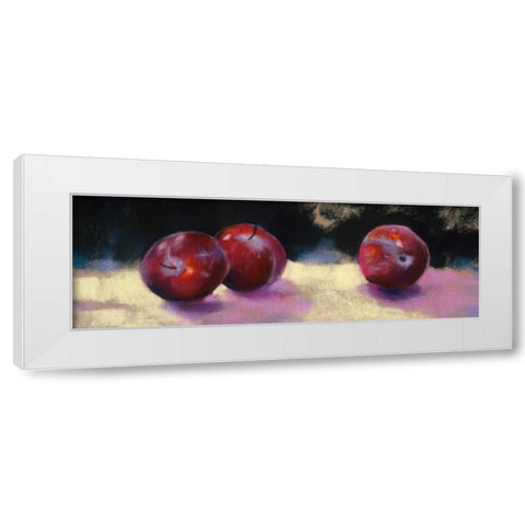 Plums White Modern Wood Framed Art Print by Whatmore, Nel