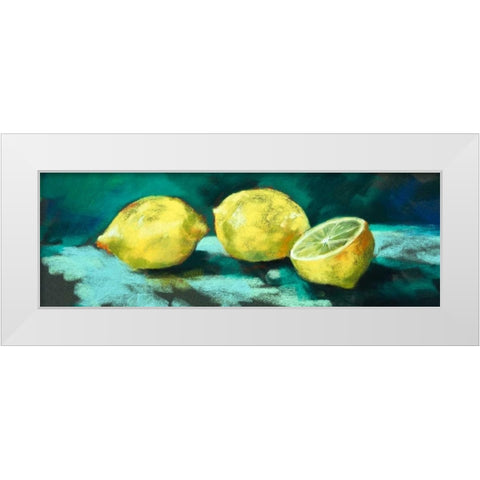 Lemons White Modern Wood Framed Art Print by Whatmore, Nel