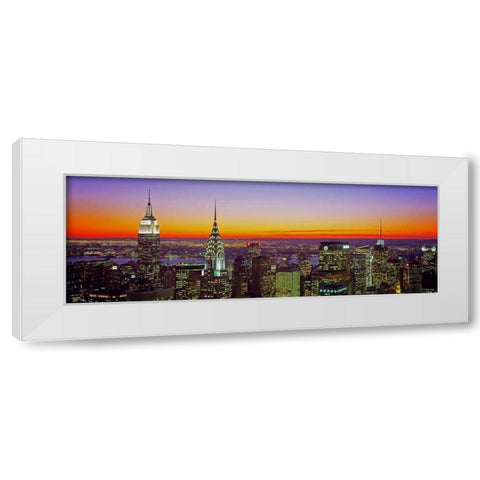Midtown Manhattan at Sunset NYC White Modern Wood Framed Art Print by Berenholtz, Richard