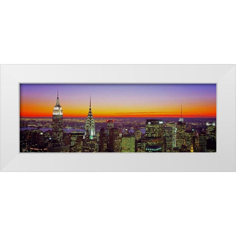 Midtown Manhattan at Sunset NYC White Modern Wood Framed Art Print by Berenholtz, Richard