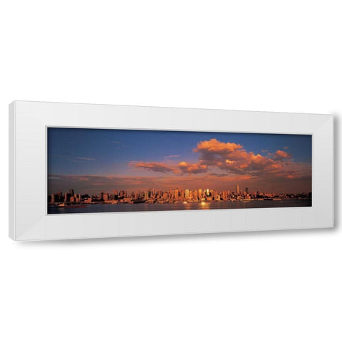 Midtown Manhattan Skyline NYC White Modern Wood Framed Art Print by Berenholtz, Richard