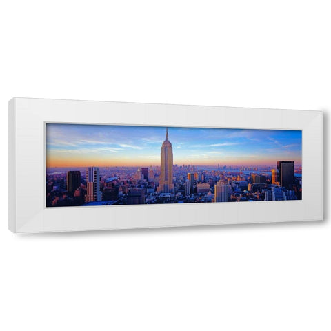 Midtown Manhattan White Modern Wood Framed Art Print by Berenholtz, Richard