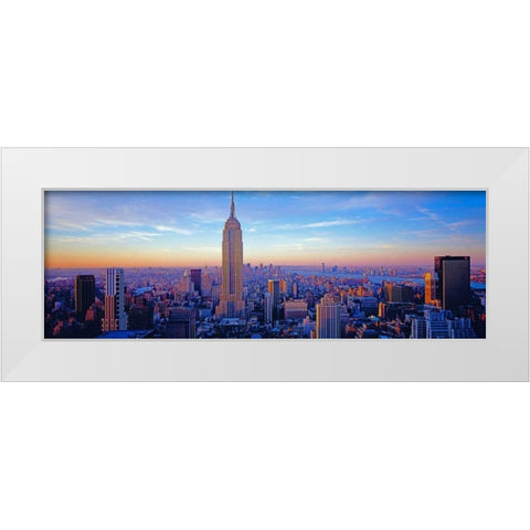 Midtown Manhattan White Modern Wood Framed Art Print by Berenholtz, Richard