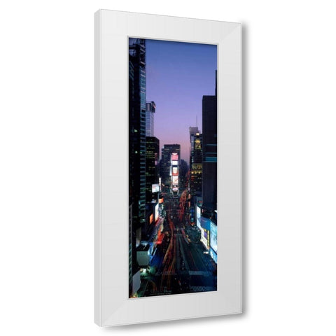 Times Square at night White Modern Wood Framed Art Print by Berenholtz, Richard