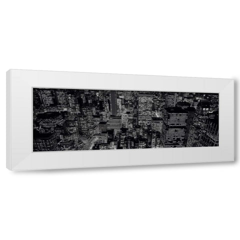 Midtown Manhattan at Night White Modern Wood Framed Art Print by Berenholtz, Richard