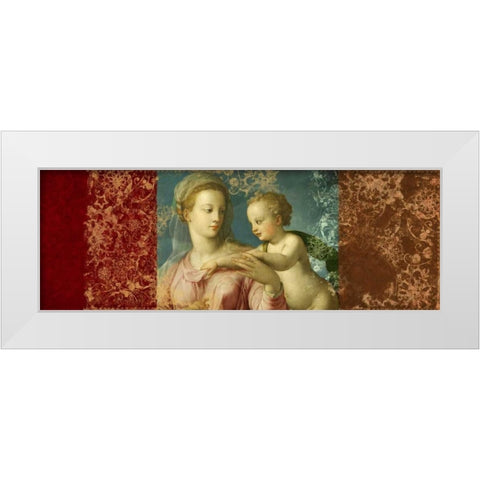 Holy Virgin-after Bronzino White Modern Wood Framed Art Print by Roux, Simon