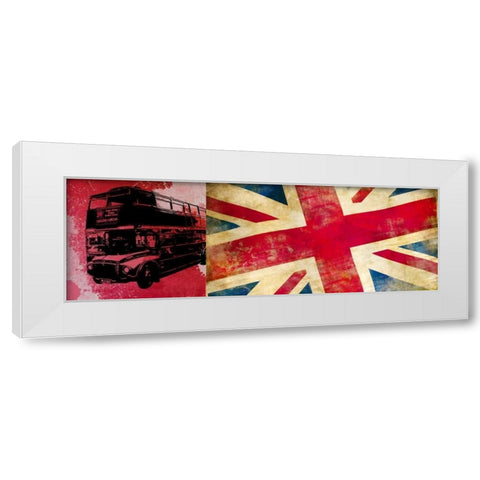 On the Road London White Modern Wood Framed Art Print by Hill, Steven