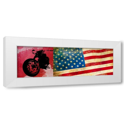 On the Road USA White Modern Wood Framed Art Print by Hill, Steven