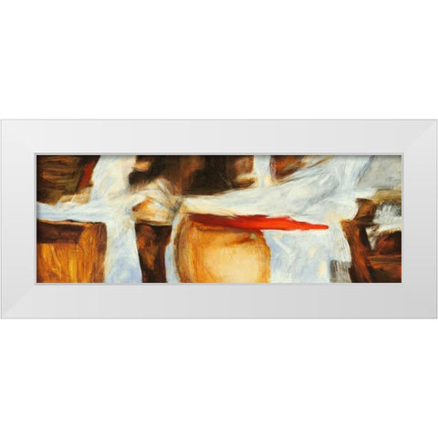 The sound of wood White Modern Wood Framed Art Print by Stone, Jim