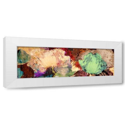 Floating Flowers II White Modern Wood Framed Art Print by Stone, Jim